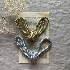 アンティーク　ゴールド＆シルバー　紐セット　　成人式　卒業式　和装　髪飾り