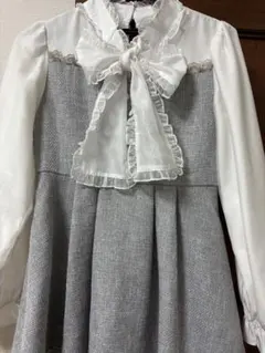 evelyn BIGリボンツイードセットアップ グレー