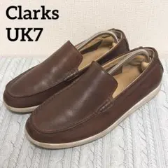Clarks スリッポン　レザー　ブラウン