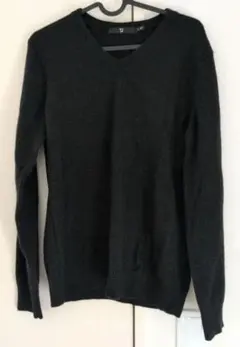 ユニクロ　+J ブラック Vネックニット L