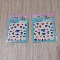 セリア☆エンジェルブルーネイルシール2枚セット新品未開封