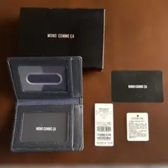 【新品未使用】MONO COMME CA レザー カードケース ネイビー