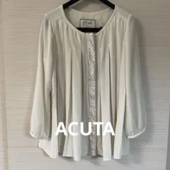 Acuta 長袖ブラウス プリーツデザイン ホワイトのサムネイル