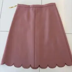 RED VALENTINO スカラップ スカート ピンク 42のサムネイル