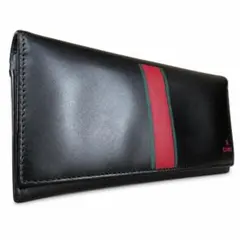 美品 GUCCI グッチ シェリーライン 長財布 ブラック ロングウォレット