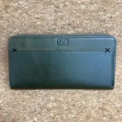 リー Lee クロスステッチデザイン ラウンドファスナー長財布 ウォレット 本革