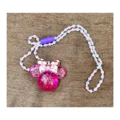 ディズニーリゾート ミニーマウスライトペンダント ディズニーネックレス