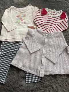 MIKIHOUSE &FITHトップス3点セットとパンツ　まとめ売り　80サイズ