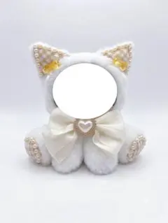 ぬい服　10cm ちびぐるみ　きぐるみ　おすわりぬい服　ねこ耳のサムネイル