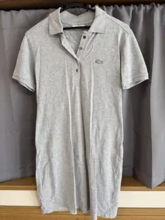 LACOSTE グレー ポロシャツワンピース