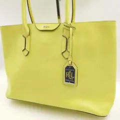 ローレンラルフローレン トートバッグ イエロー A4収納 レザー RLL
