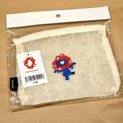【新品】大阪関西万博 ミャクミャク レースのポーチ アイボリー