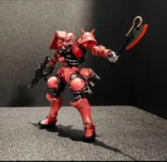 蛍光塗装　HG シャア専用ザク　(GQ) 　ジークアックス　ガンプラ　完成品のサムネイル