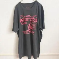 Lucky Brand バイクプリント 半袖Tシャツ ブラック L アメカジのサムネイル