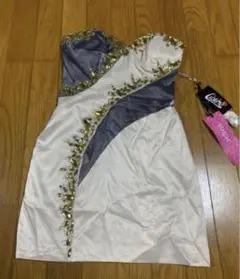 新品 LIPLINE 豪華ビジューベアミニドレス キャバドレス