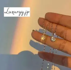 ネックレス 人気✨ラスト1 最高級ジルコニア 一粒czダイヤ 純銀シルバー925