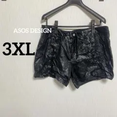 ASOS DESIGN 【W40 102cm】レースアップショートパンツ