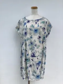 最終SALE 花柄カジュアルワンピース　チュニック