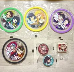 鬼滅の刃×くら寿司コラボ　ラバーコースターコンプリートセット&缶バッジ&消しゴム