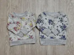 CORNEIUE 花柄トレーナー 80 2枚セット