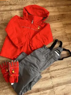 IGNIO 子ども用スキーウェアセット 赤