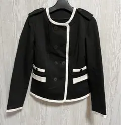 ダブルブレスト テーラードジャケット 黒と白