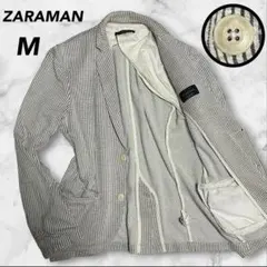 【美品】ZARA MAN ザラ テーラードジャケット シアサッカー Mのサムネイル