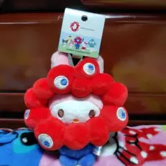 ミャクミャク マイメロディぬいぐるみキーホルダー カラビナ
