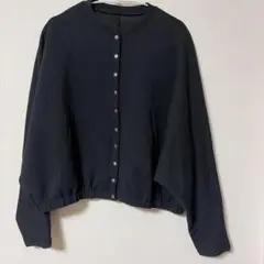 ダンボール スナップボタン カーディガン 黒