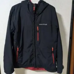 mont-bell リバーシブルダウンジャケット 黒・赤(はっ水加工あり)