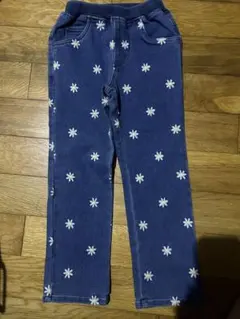 花柄刺繍　デニムパンツ　120㎝