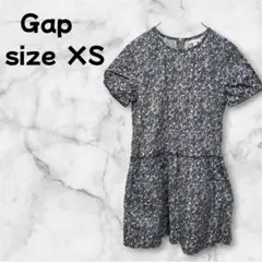 【M-311】 Gap ワンピース 花柄 XS 小さいサイズ ファスナー付