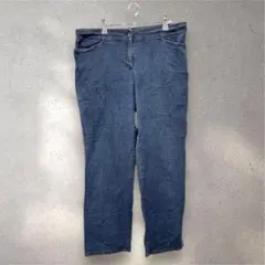 ダークブルー ストレートデニムパンツ　XLサイズ　大きいサイズ