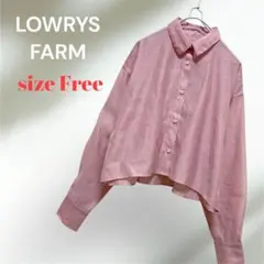 ローリーズファーム　シアーシャツ　ピンク クロップド丈 ショート丈　フリーサイズ