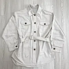 INGNI イング 共ベルト付きシャツ 薄いベージュ アイボリー Mサイズ