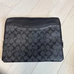 コーチ　クラッチバッグ　ポーチ　セカンドバッグ　シグネチャー　レザー