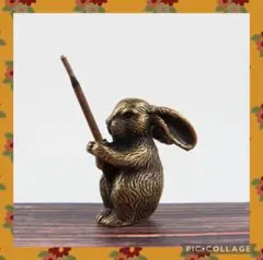 ヴィンテージ風うさぎお香立て