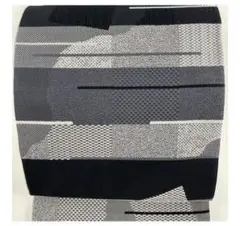 美品 草木染　モノトーン モダン袋帯 全通　幾何学模様　長尺　※お値段ご相談可!