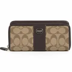 【鑑定済】COACH 長財布 ベージュ ブラウン