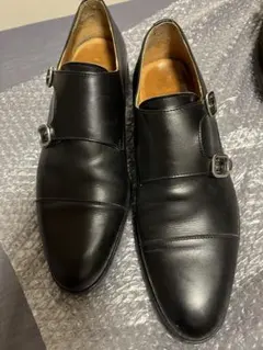 美品 バーウィック Berwick ダブルモンク 黒 8 ビブラム Berwick 1707 ビジネスシューズ バーウィック ダブルモンク 5117