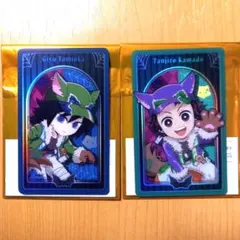 鬼滅の刃 カフェ ハロウィン 2025 メタリックカード 炭治郎 義勇