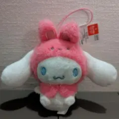 シナモロール カラフルうさみみケープマスコットピンク