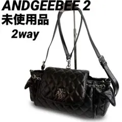 【未使用品】ANDGEEBEE 2WAYキルティングリュックバッグ 黒 完売品