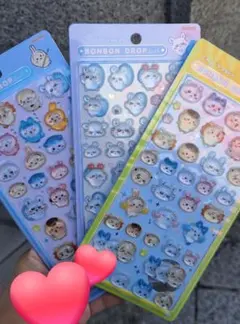 ちいかわ ボンボンドロップシール 第二弾 新作 モモンガ 3 種セット