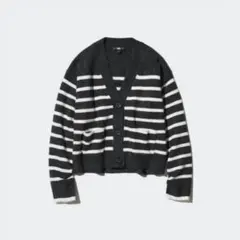 新品　UNIQLO スフレヤーンＶネックショートカーディガン