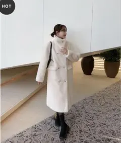 新品タグ付】KARRY ロングボアコート グレー - メルカリ
