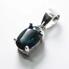 【一点物】天然石 0.6カラット ティールサファイ ネックレス ペンダントトップ