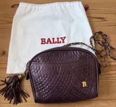 BALLY ショルダー Bロゴ ブラウン キルティング ゴールドチェーン