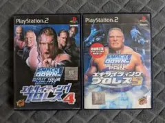 エキサイティングプロレス4 5 PS2 ソフト 2本セット