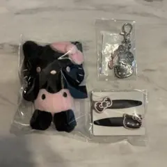 wakemake ハローキティ ぬいぐるみキーホルダー チャーム　ヘアピン